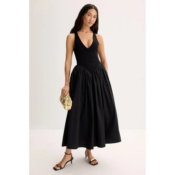 Ronny Kobo Dresses & Skirts - Ronny kobo Sirinda Dress S-Line V-Neck Pull-on Black Night, Size XL, Ret $648